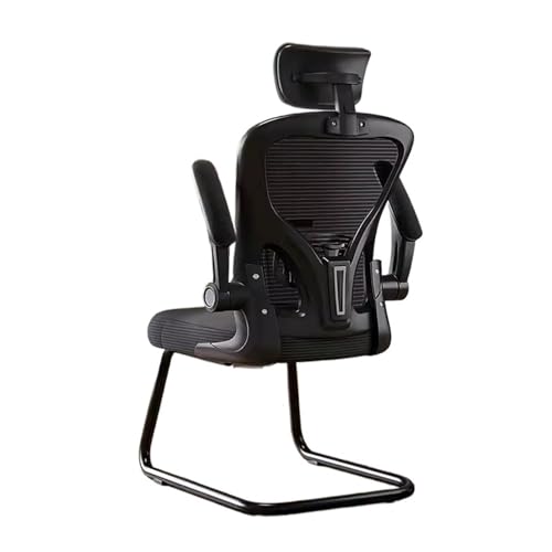 XTJS56QB Hohe Rückenlehne Atmungsaktiver Bürostuhl aus Netzstoff, hohe Rückenlehne, ergonomischer Schreibtischstuhl mit Kopfstütze, Schreibtischstuhl mit verstellbaren Armlehnen Einstellbar(Schwarz) von XTJS56QB