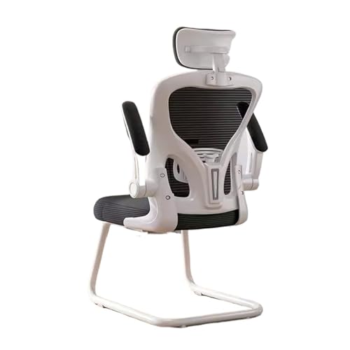 XTJS56QB Hohe Rückenlehne Atmungsaktiver Bürostuhl aus Netzstoff, hohe Rückenlehne, ergonomischer Schreibtischstuhl mit Kopfstütze, Schreibtischstuhl mit verstellbaren Armlehnen Einstellbar(Grigio) von XTJS56QB