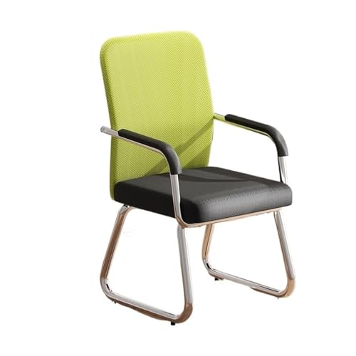 XTJS56QB Hohe Rückenlehne Atmungsaktiver Schreibtischstuhl aus Netzgewebe mit Armlehnen und verchromtem Metallrahmen. Ergonomischer Schreibtischstuhl. Bequemer Bürostuhl. Einstellbar(Green) von XTJS56QB