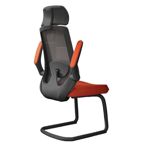 XTJS56QB Hohe Rückenlehne Büro-Schreibtischstühle Ergonomischer Schreibtischstuhl mit verstellbarem Handlauf, Lordosenstütze, Chefsessel Einstellbar(Orange) von XTJS56QB