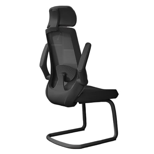 XTJS56QB Hohe Rückenlehne Büro-Schreibtischstühle Ergonomischer Schreibtischstuhl mit verstellbarem Handlauf, Lordosenstütze, Chefsessel Einstellbar(Schwarz) von XTJS56QB