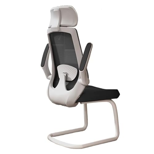 XTJS56QB Hohe Rückenlehne Büro-Schreibtischstühle Ergonomischer Schreibtischstuhl mit verstellbarem Handlauf, Lordosenstütze, Chefsessel Einstellbar(Weiß) von XTJS56QB