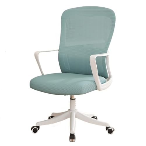XTJS56QB Hohe Rückenlehne Bürostuhl, ergonomisch, for Büro, Heimschreibtisch, Netzstoff, Feste Armlehne, Chefsessel, Computerstuhl mit Lordosenstütze Einstellbar(Blue) von XTJS56QB