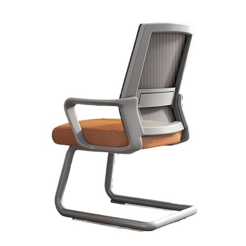 XTJS56QB Hohe Rückenlehne Bürostuhl, ergonomischer Schreibtischstuhl, Schreibtischstuhl mit mittlerer Rückenlehne, atmungsaktiver Netz-Home-Office-Stuhl Einstellbar(Orange) von XTJS56QB