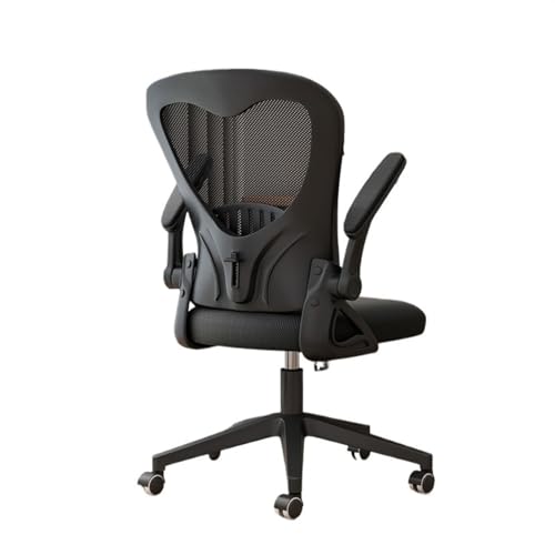 XTJS56QB Hohe Rückenlehne Bürostuhl, verstellbare Lordosenstütze und Armlehnen, hohe Rückenlehne, ergonomischer Bürostuhl, Schreibtischstühle mit gepolstertem Kissen Einstellbar(Schwarz) von XTJS56QB
