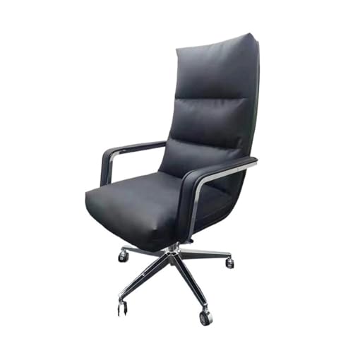 XTJS56QB Hohe Rückenlehne Bürostuhl Bequemer Sitzender Moderner Stuhl Bürostuhl Computerstuhl Mittagspause Liegestuhl Einstellbar(Schwarz) von XTJS56QB