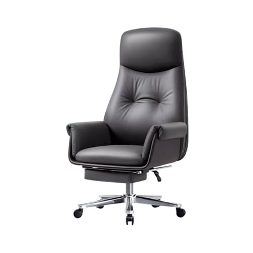 XTJS56QB Hohe Rückenlehne Business-Bürostuhl, Verstellbarer Computerstuhl for den Heimgebrauch, kann bequem angehoben und gedreht Werden Einstellbar(Grigio) von XTJS56QB