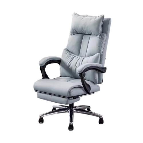 XTJS56QB Hohe Rückenlehne Computerstuhl for den Heimgebrauch, bequemer ergonomischer Stuhl, Chefbürostuhl, Liegestuhl for die Mittagspause Einstellbar(Blue) von XTJS56QB