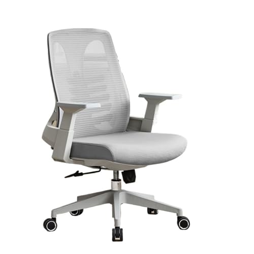 XTJS56QB Hohe Rückenlehne Ergonomischer Bürostuhl Ergonomischer Stuhl Bequemer sitzender Computerstuhl Home Waist Study Chair Konferenzstuhl Liftsitz Einstellbar(Grigio) von XTJS56QB