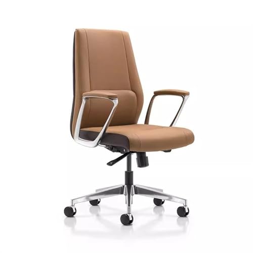 XTJS56QB Hohe Rückenlehne Fashion Office Furniture Office Chair Luxury Modern Study Luxury Swivel Liftable Chair Einstellbar(Bruin) von XTJS56QB