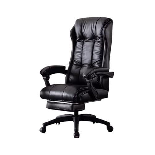 XTJS56QB Hohe Rückenlehne Heimcomputerstuhl, bequemer Liege-Bürostuhl, ergonomischer Stuhl, Gaming-Stuhl mit hoher Rückenlehne Einstellbar(Schwarz) von XTJS56QB