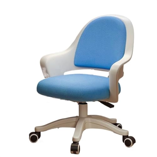 XTJS56QB Hohe Rückenlehne Home-Office-Schreibtischstuhl for zierliche Frauen, verstellbare Sitzhöhe, Gaming-Stuhl, ergonomischer Bürostuhl Einstellbar(Blue) von XTJS56QB