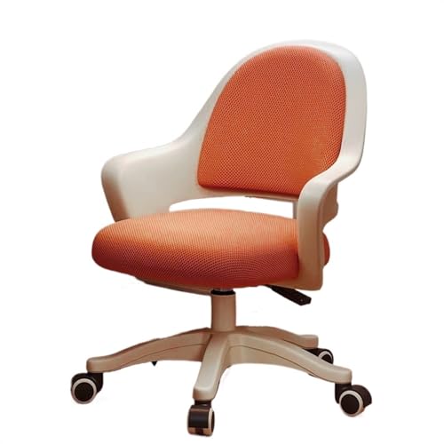 XTJS56QB Hohe Rückenlehne Home-Office-Schreibtischstuhl for zierliche Frauen, verstellbare Sitzhöhe, Gaming-Stuhl, ergonomischer Bürostuhl Einstellbar(Orange) von XTJS56QB