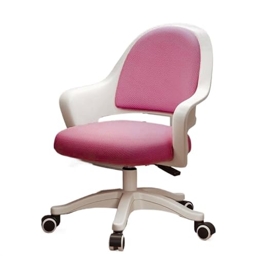XTJS56QB Hohe Rückenlehne Home-Office-Schreibtischstuhl for zierliche Frauen, verstellbare Sitzhöhe, Gaming-Stuhl, ergonomischer Bürostuhl Einstellbar(Pink) von XTJS56QB