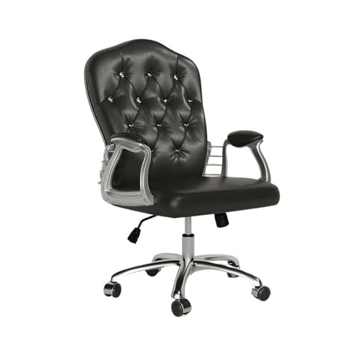 XTJS56QB Hohe Rückenlehne Luxus Moderne Computer Stuhl Buch Büro Aufzug Drehstuhl Komfortable Sitzende Mode Haushalt Stuhl mit Hoher Rückenlehne Einstellbar(Schwarz) von XTJS56QB