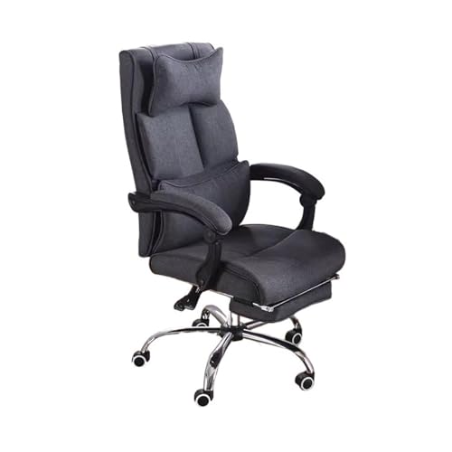 XTJS56QB Hohe Rückenlehne Moderner, einfacher Computerstuhl, Verstellbarer Bürostuhl for die Mittagspause, bequemer, sitzender, ergonomischer Bürostuhl Einstellbar(Grigio) von XTJS56QB
