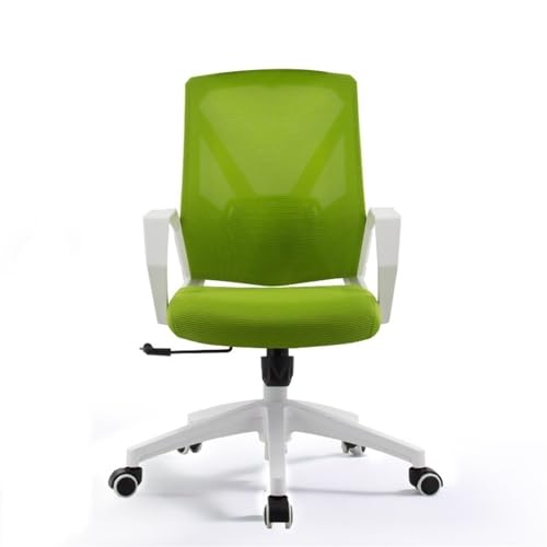 XTJS56QB Hohe Rückenlehne Modischer, Verstellbarer Bürodrehstuhl, ergonomischer Netz-Arbeitsdrehstuhl mit mittlerer Rückenlehne und Rollen, Studien- und Konferenzstuhl, Rückenlehne Einstellbar(Green) von XTJS56QB
