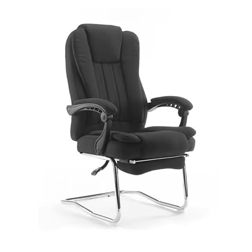 XTJS56QB Hohe Rückenlehne Modischer Computerstuhl, Heimschreibtischstuhl, Bürostuhl mit hoher Rückenlehne, bequemer, sitzender Sofastuhl mit Schleife Einstellbar(Schwarz) von XTJS56QB