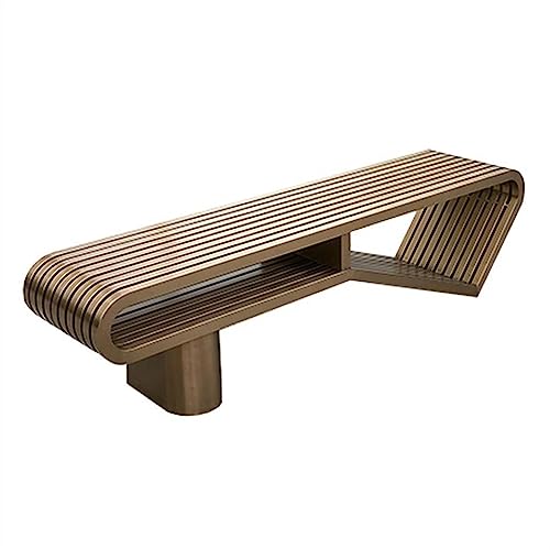 XTJS56QB Ruhebank Gartenbank, Gartenbank aus Edelstahl ohne Rückenlehne, 70,8 Zoll lang x 17,7 Zoll breit x 17,7 Zoll hoch Außenbereich von XTJS56QB