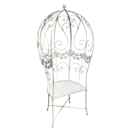 XTJS56QB Ruhebank Metall-Freizeitstuhl im europäischen Stil for den Außenbereich, Art Park Chair, Balkon-Innenhof-Prinzessinnenstuhl Außenbereich von XTJS56QB