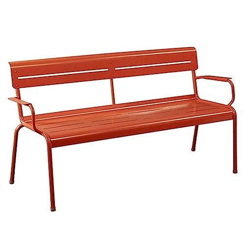 XTJS56QB Ruhebank Terrassenbank for den Außenbereich, Aluminiumlegierung, mit Rückenlehne, geeignet for Balkone, Gärten, Decks, Hinterhöfe Außenbereich(Red,140x55x82CM) von XTJS56QB