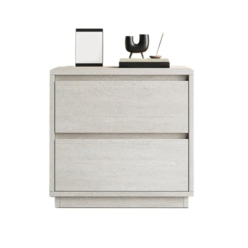 XTJS56QB Storage Einfacher weißer Nachttisch aus Holz for Zuhause, Schlafzimmer, Nachttisch, Schrank mit Doppelschubladen Shelf(XS) von XTJS56QB