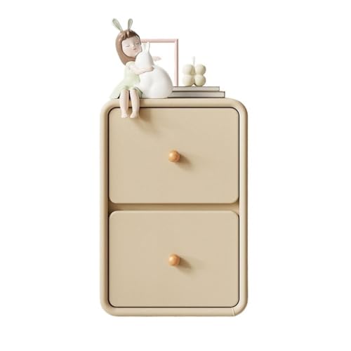 XTJS56QB Storage Khakifarbener Nachttisch aus Holz, klein, ultraschmal, seitlich anklippbar, Aufbewahrungsschrank Shelf(XS) von XTJS56QB