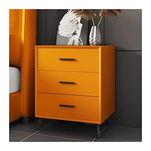 XTJS56QB Storage Nachttisch mit 3 Schubladen, Holzschubladeneinheit mit Stabiler Basis for Schlafzimmer, Wohnzimmer, Schränke, Nachttischmöbel, Orange, L49xT40xH60cm Shelf XTJS56QB Storage Nachttisch mit 3 Schubladen, Holzschubladeneinheit mit Stabiler Basis for Schlafzimmer, Wohnzimmer, Schränke, Nachttischmöbel, Orange, L49xT40xH60cm Shelf von XTJS56QB