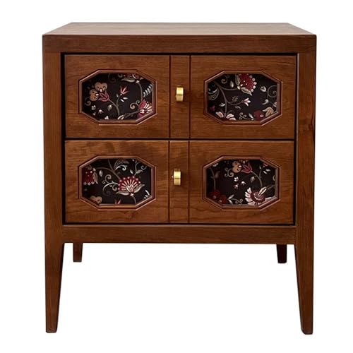 XTJS56QB Storage Vintage Nachttisch Dekorative gemusterte Schubladen Holz niedriger Schrank mit Rillen Schlafzimmer Lagerung Shelf XTJS56QB Storage Vintage Nachttisch Dekorative gemusterte Schubladen Holz niedriger Schrank mit Rillen Schlafzimmer Lagerung Shelf von XTJS56QB