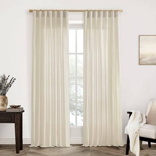 XTMYI 127,7 cm breite Vorhänge für Schlafzimmer, 2 Stoffbahnen, 213,3 cm lang, warmes Beige XTMYI 127,7 cm breite Vorhänge für Schlafzimmer, 2 Stoffbahnen, 213,3 cm lang, warmes Beige von XTMYI