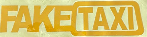 FAKE TAXI 20cm Tuning Aufkleber Fun Sticker Auto Aufkleber Gelb Reflektor von XTRAFAST