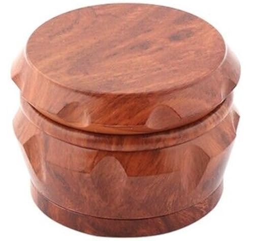GRINDER Holz Crusher Tabak Gewürz Kräuter Mühle Schaber Aluminium FEIN Sieb 40mm (Braun) von XTRAFAST