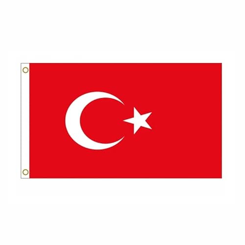 Hissflagge Flagge Fahne mit Ösen Fahnen Flaggen Nationalflagge 90x150 cm (Türkei) von XTRAFAST