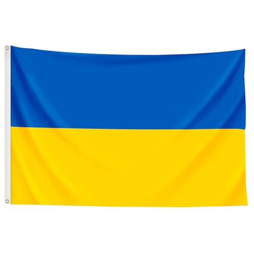 Hissflagge Flagge Fahne mit Ösen Fahnen Flaggen Nationalflagge 90x150 cm (Ukraine) von XTRAFAST