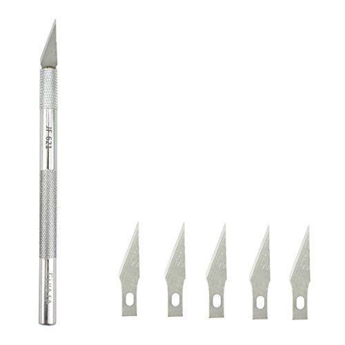 Skalpell inkl 5 Klingen Bastelmesser Präzisionsmesser Hobbymesser Messer Cutter von XTRAFAST