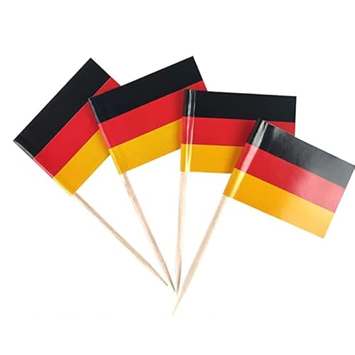 XTRAFAST 100x Flaggen Zahnstocher Deutschland Fahne Flagge Minipicker Partyzahnstocher von XTRAFAST