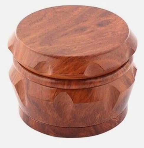 XXL GRINDER Holz Optik Crusher Tabak Gewürz Kräuter Mühle Schaber Aluminium Sieb 63mm von XTRAFAST