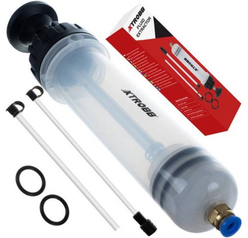 XTROBB Absaugspritze Öl-/Flüssigkeits-Saugspritze, (Spar-Set, 1-St., absaugen), Zum Absaugen von Öl, Bremsflüssigkeit oder Kraftstoff von XTROBB