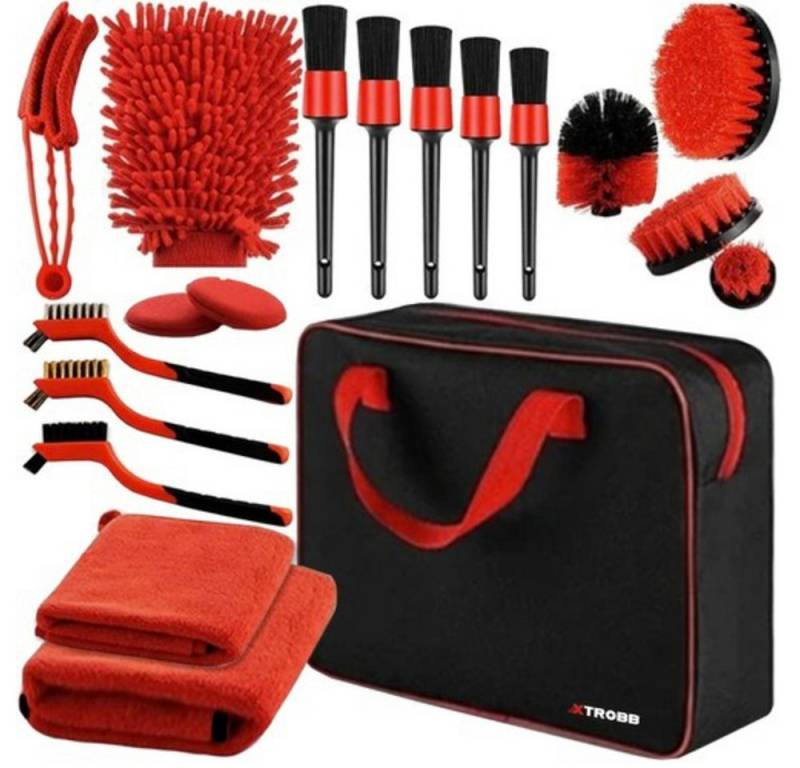 XTROBB Auto-Detaillierungsset Pflege Autopolitur (Spar-Set, 1 St., pflegend), Robuster Reißverschlusskoffer hält alle Teile ordentlich zusammen von XTROBB
