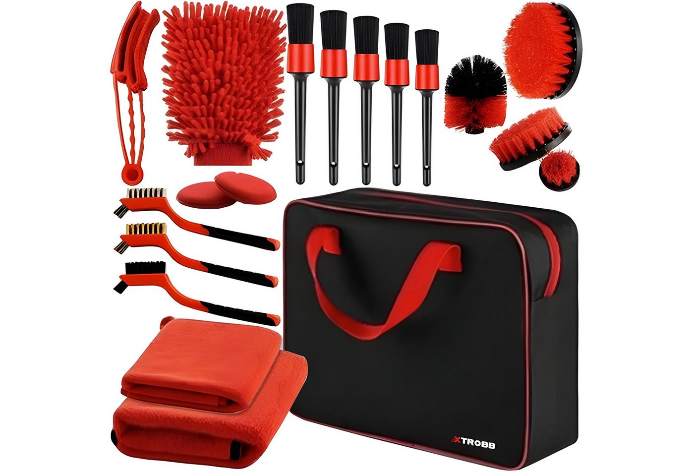 XTROBB Auto Detailling Set Detaillierungsset Autopflege Autopolitur (Profi-Set, 19 St), Komplettset von XTROBB