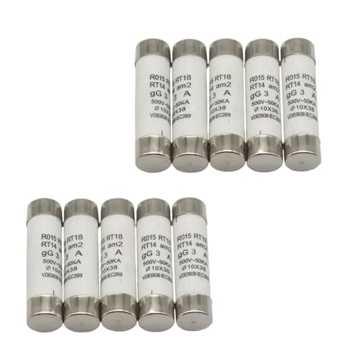 【10-2PCS】fuse 10mm*38mm RO15 RT18 RT14 AC 500V 0.5A 1A 2A 3A 4A 5A 6A 8A 10A 12A 16A 20A 25A 32A(2PCS_3A) von XTSQUHPNH