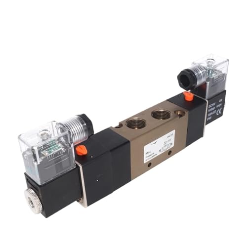 4V330C.EP-10 5-Wege-3-Positionen-Doppelmagnet-Pneumatik-Luftventil 3/8 Zoll BSPT DC12V DC24V AC110V AC220V AC380V(4V330E-10 AC220V) von XTSQUHPNH