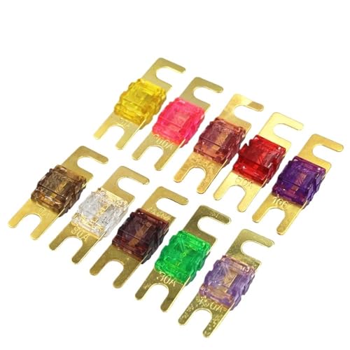 ANL Gold Plated Stud Car Fuses Mini Car Stereo Audio AFS Fuse 20A 30A 40A 50A 60A 70A 80A 100A 125A 150A 175A 200A(1Pcs,150A) von XTSQUHPNH