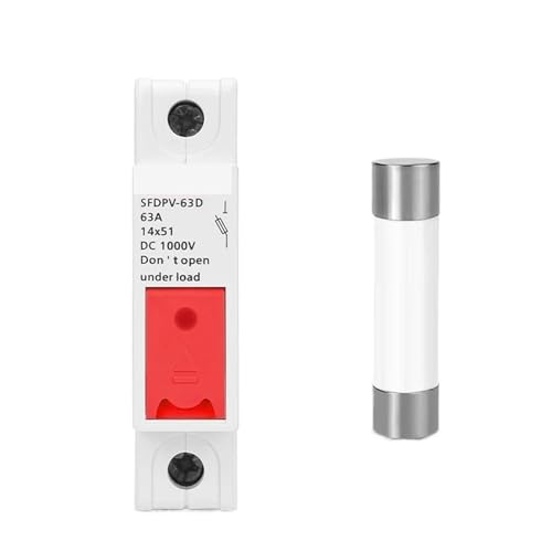 DC-Sicherungshalter 1P für Solaranlage 10 x 38 mm PV 1000 V 6 A 15 A 32 A, Kurzschlussschutz für Photovoltaikanlage gpV (30 A, rot) von XTSQUHPNH