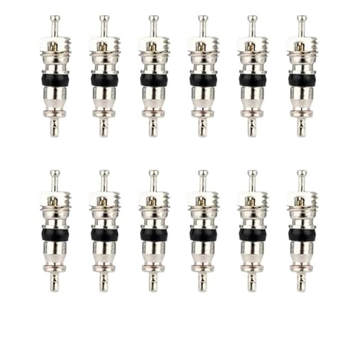Deemount Bicycle Presta Valve Core Brass FV Nozzle Replacement MTB Road Bike Tubeless Service Parts Remover Tool Optional(Schrader Core 12PC) von XTSQUHPNH