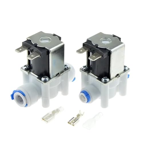 Elektrisches Kunststoff-Magnetventil 12 V 24 V 220 V Normal Geschlossen 1/4 Zoll 3/8 Zoll Schlauchleitung Schnellanschluss RO Wasserumkehrosmosesystem(AC 110V_OPEN) von XTSQUHPNH