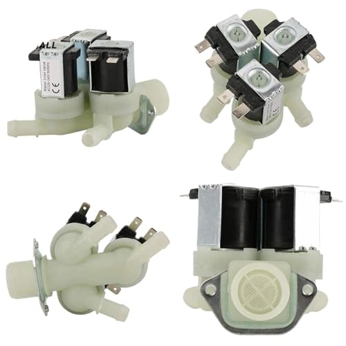Elektrisches Magnetventil, 3-Wege-Wassereinlass N/C Normal Geschlossenes Magnetventil For Elektrische Waschmaschine, Kunststoff, AC 220 V, G3/4(DC12V) von XTSQUHPNH