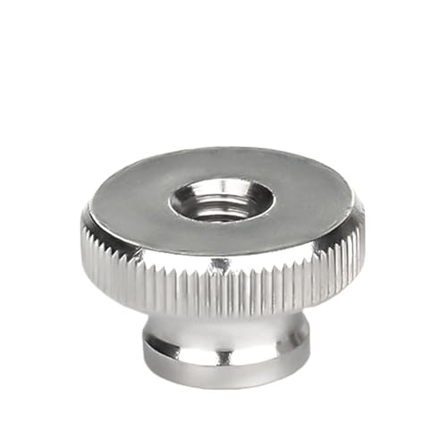 Handmutter aus Edelstahl 304 GB806 mit hohem Kopf, gerändelter Daumen, Durchgangsloch, Sacklochmutter, dekorativer Nagel M3M4M5M6M8M10(Through hole,M10 (1Pcs)) von XTSQUHPNH