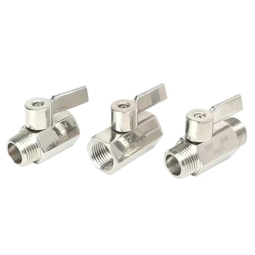 Mini Ball Valve with High Pressure Resistance of 1/2" 3/4" 1" 304 Stainless Steel BSP Thread Suitable Homebrew Oil Natural Gas(3/4",NPT_FEMALE-FEMALE) von XTSQUHPNH