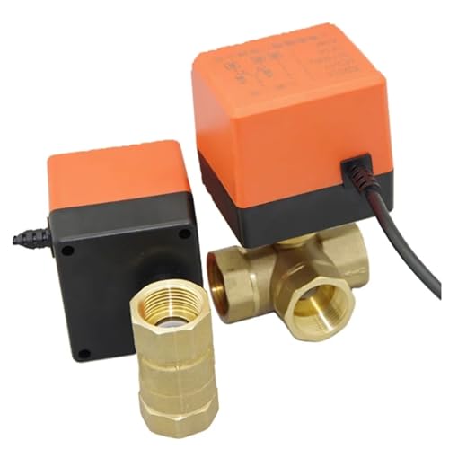 Motorisierter elektrischer Kugelhahn, 1/2 Zoll, 1-1/4 Zoll, 220 V Wechselstrom, 12 V, Messing, motorisiert, Innengewinde, 3-adrig, 2-Steuerung, 2-Wege, DN15/DN20/DN25/DN32/DN40 (DC 12 V-24 V, 2,5 cm) von XTSQUHPNH